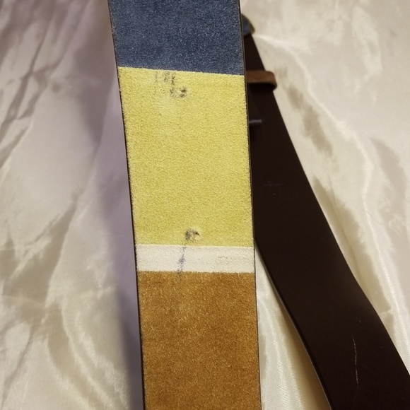 Multicolored COACH leather belt - Picture 5 of 8